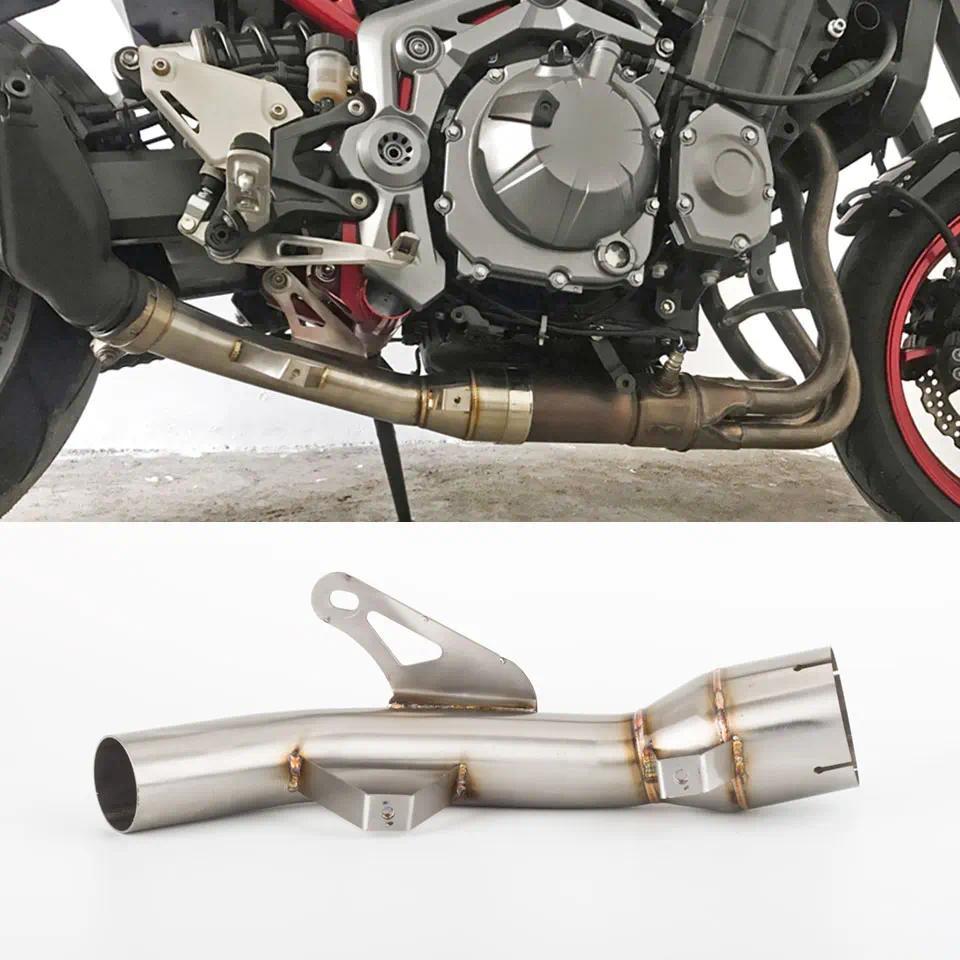 EM ท่อไอเสียรถจักรยานยนต์สำหรับรถจักรยานยนต์คาวาซากิ Z900 Z900e 2017 - 2021 Z900ดัดแปลงท่อเชื่อมโยง 