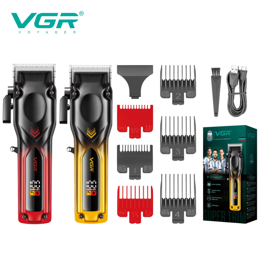 VGR V-656 ปัตตาเลี่ยนตัดผม ของแท้ 100% ปัตตาเลี่ยนไร้สาย อัจฉริยะ ชาร์จได้ เสียงเงียบ ปัตตาเลี่ยนตัด