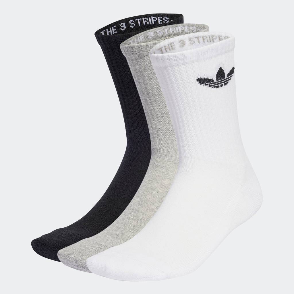 adidas ไลฟ์สไตล์ ถุงเท้าความยาวครึ่งแข้ง Trefoil Cushion (3 คู่) Unisex สีขาว IJ5614