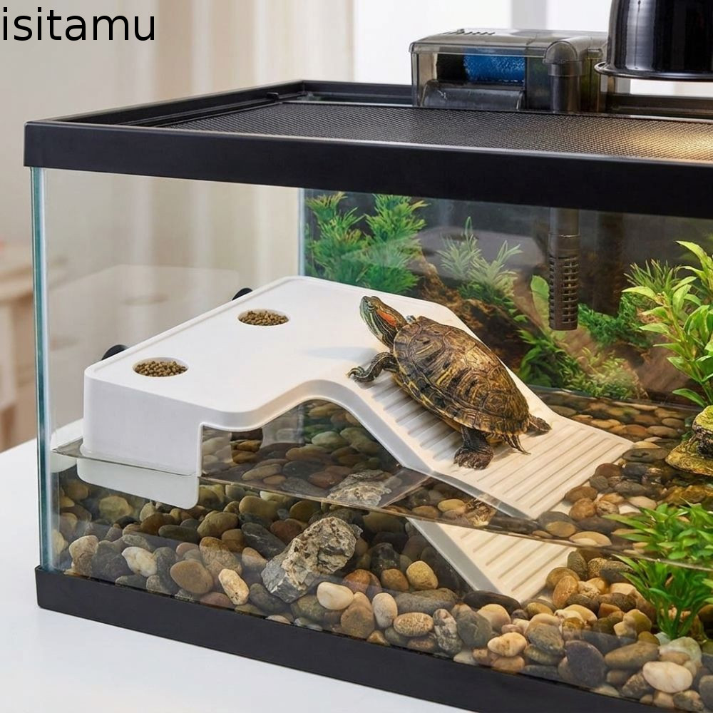 ISITAFT Turtle Floating Platform, Stable Plastic Basking Platform, Multi-functional Non-Slip Vacuum 
