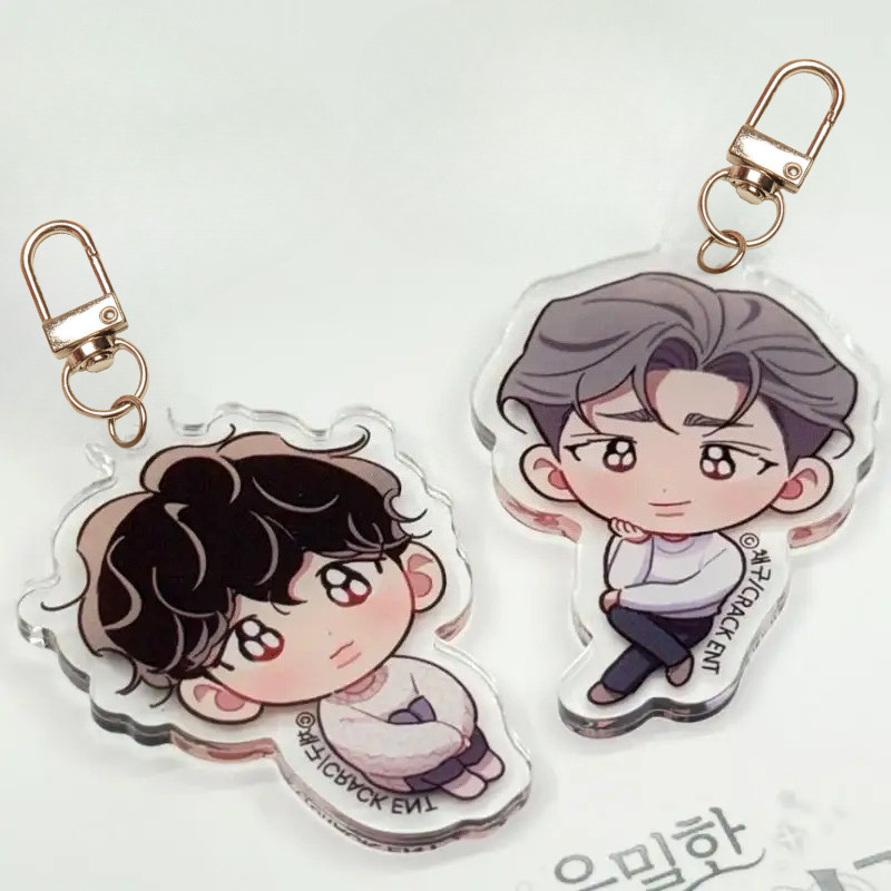 อะนิเมะ KeyChain ผู้หญิงผม Raising Desires Key Chain สําหรับชาย Hong Danwoo Key แหวน Kwon Taehan อะค