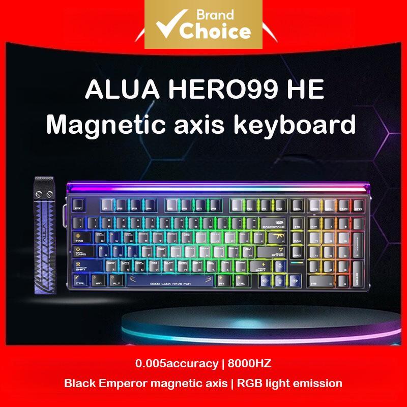 AULA Hero 99 HE Magnetic Switch คีย์บอร์ดเกมแบบมีสาย Hot-Swappable RGB Backlit คีย์บอร์ดสําหรับแล็ปท