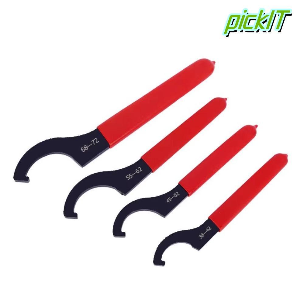 PICKITH ประแจเครื่องมือ, Anti Slip Handle สีดํา Oxidized Hook ประแจ Spanner, ประเภท 38-42 มม./45-52 มม./55-62 มม./68-72 45-48HRC สําหรับรอบ Nut C เครื่องมือ