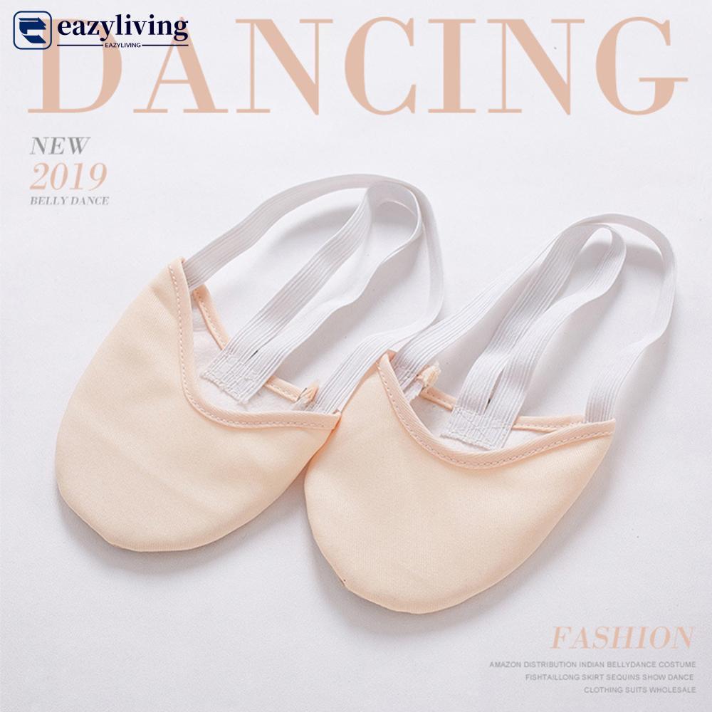 EAZYLIVING จังหวะยิมนาสติกรองเท้านุ่มครึ่งถุงเท้า Ballroom Art Gym ถุงอุปกรณ์เสริมยืดหยุ่นรองเท้าเต้
