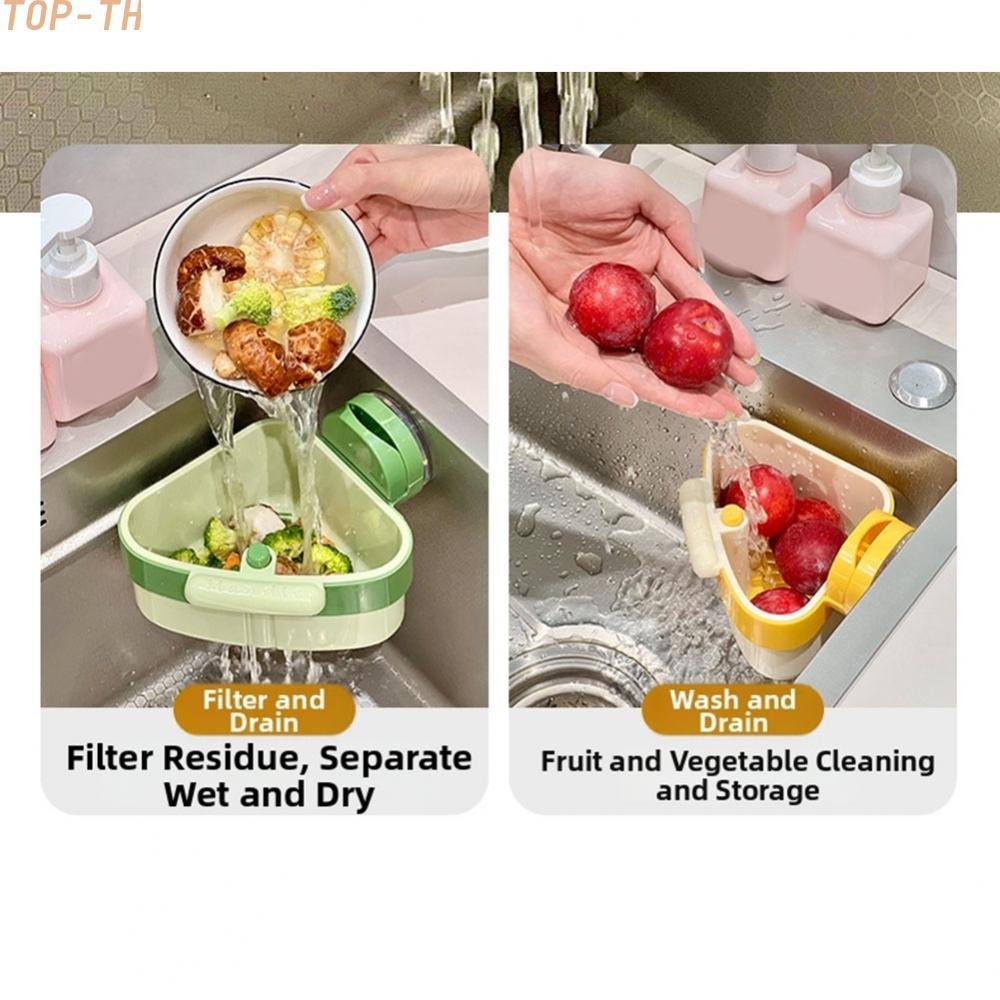 Robust For Sink Corner Strainer Rack with Suction Cups for Long Term Kitchen Use