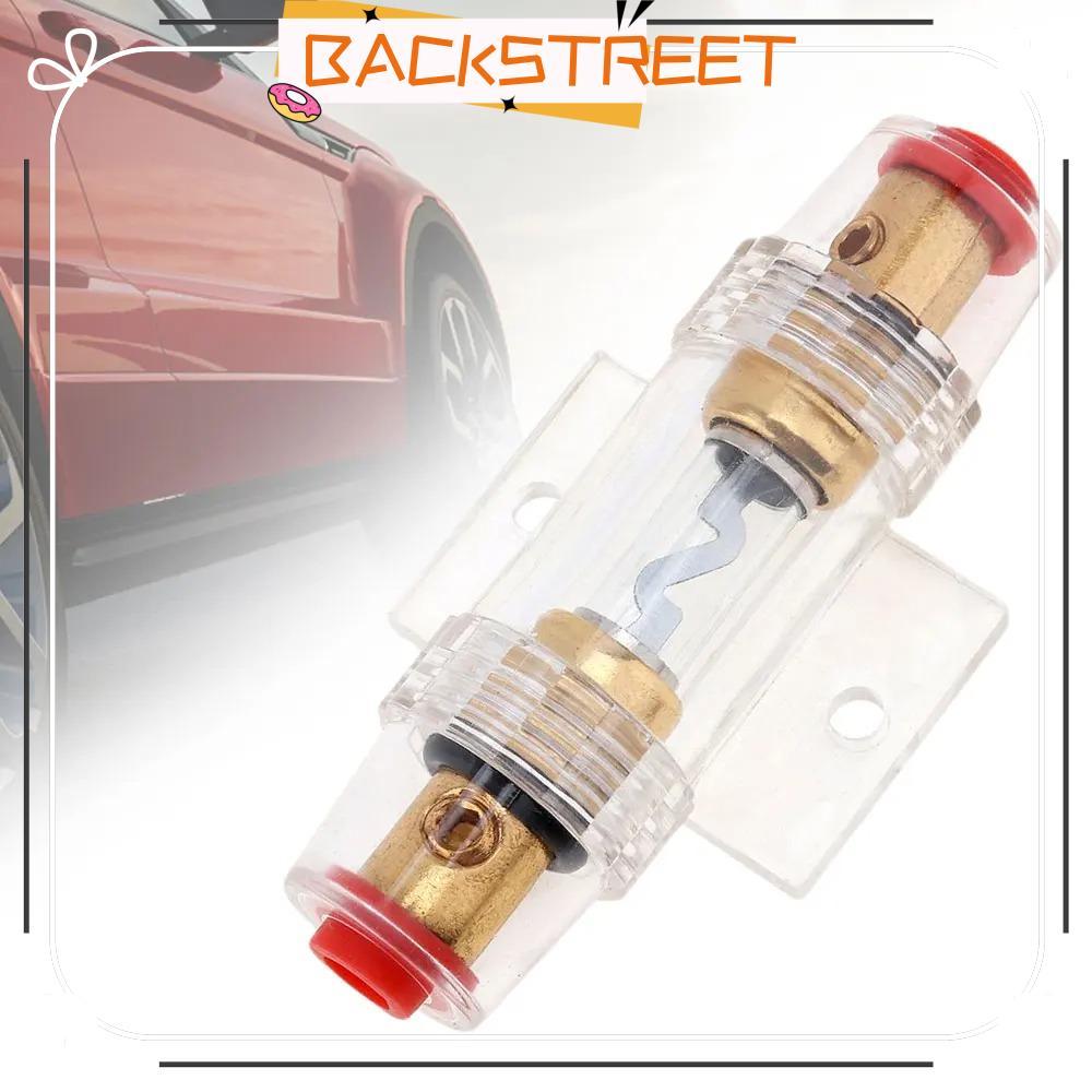 BACKSTAGE Car Fuse Holder Block, AGU Inline Car Audio Fuse, 30-100A Gold Plated DC 12V Car Stereo Au