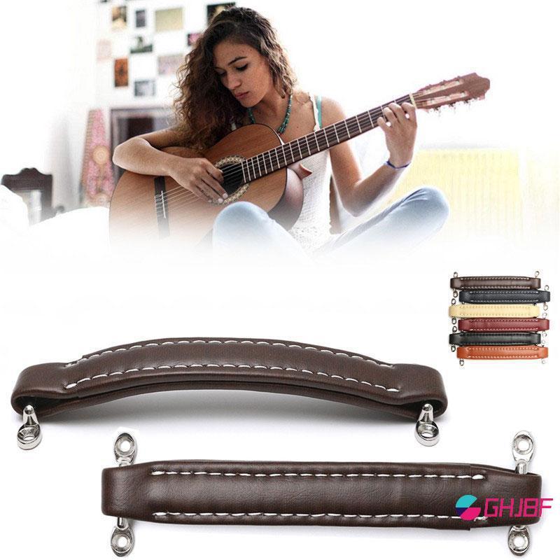 GHJBF] Vintage Style Leather Turtle Amplifier Handle With Screws, Used For Guitar Amplifier, Speaker