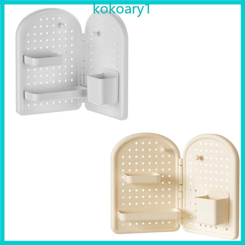 KOKO มุมติดตั้งโต๊ะ Organizers ชั้นวาง Pegboard แบบยืดหยุ่นสําหรับพื้นที่ทํางานที่มีประสิทธิภาพ