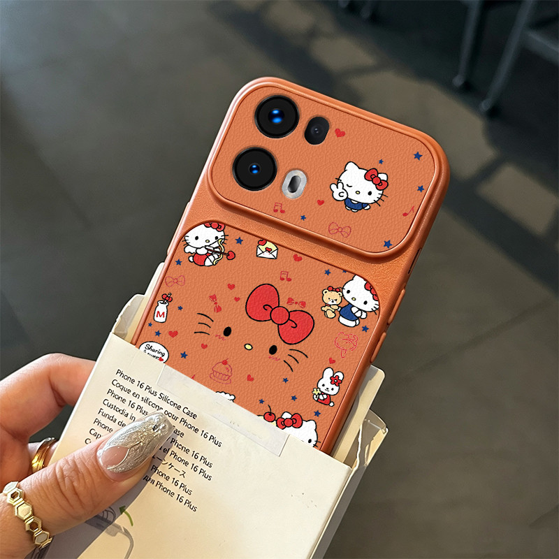 เคสสําหรับOppo Reno 13 pro 5G Reno 13F 13 FS 5Gเคสโทรศัพท์ความวิตกกังวลSoftcaseซิลิโคนกันกระแทกปกการออกแบบใหม่ความงามสีส้มแมวน่ารักสําหรับสาวKNXM1