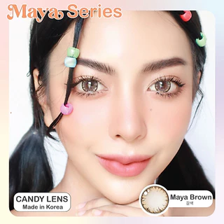Candylens คอนแทคเลนส์ลายฮิต รุ่น Maya สีน้ำตาล พร้อมส่งแบบปกติ และค่าสายตาสั้น 0.00-10.00