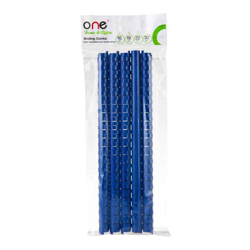 ONE สันห่วง 16 มม. รุ่น Home&Office สีน้ำเงิน (แพ็ค 10 อัน)