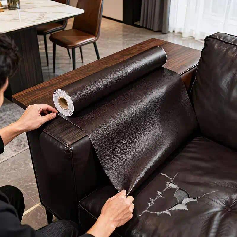 Easy Apply Self-Adhesive Leather Repair Patch Tape for Sofa Chair Furniture Mending - Solution for S