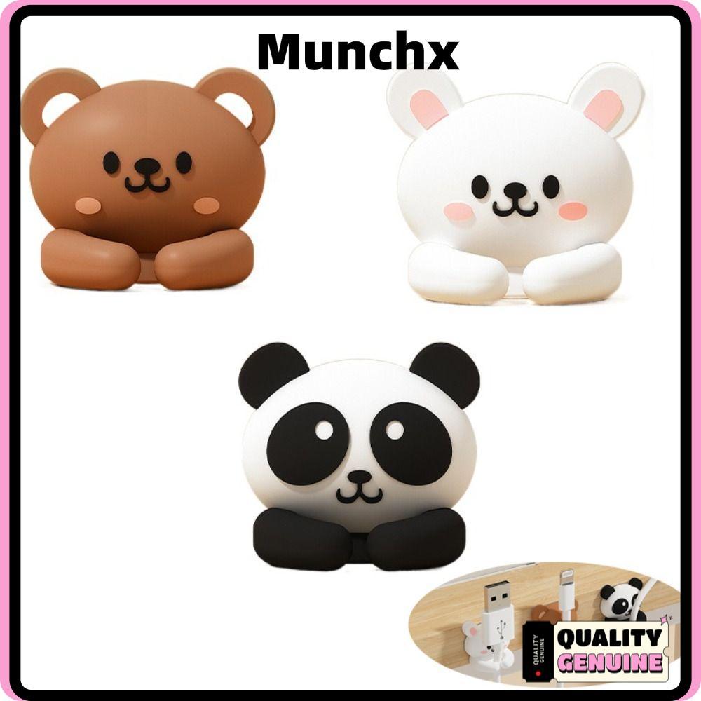 คลิปหนีบสายเคเบิล MUNCHX, ที่วางสายเคเบิลออกแบบสัตว์น่ารักแบบมีกาวในตัว, หูฟังจัดระเบียบสายเคเบิล Organiser เดสก์ท็อปน่ารัก