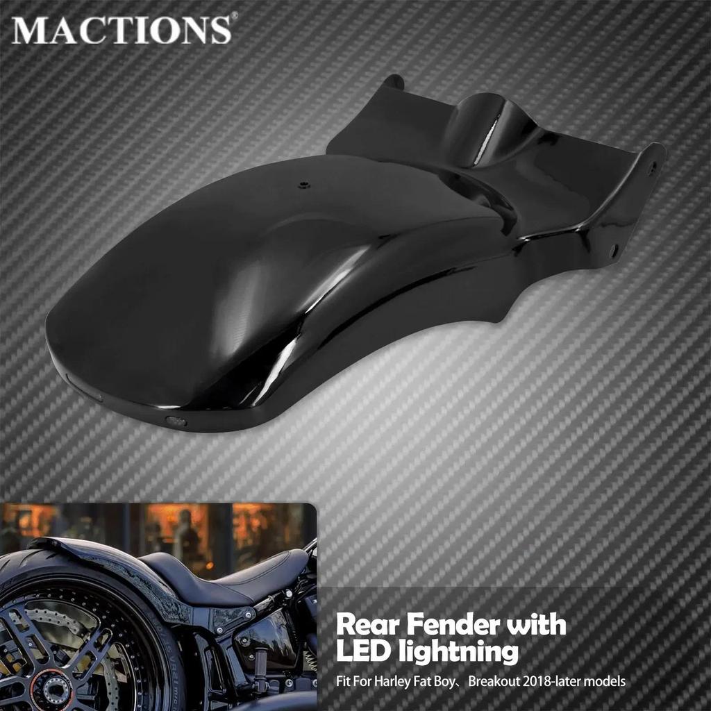 rรถจักรยานยนต์ LED ด้านหลัง Fender Mudguard พร้อมเบรคไฟเลี้ยวไฟฉายสําหรับ Harley Softail FAT Boy Bre