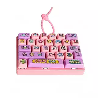 FG 26-Key คีย์บอร์ด Fidget Clier พวงกุญแจหลายปุ่มความเครียดบรรเทาของเล่นน่ารักกระเป๋าจี้ของขวัญ HS