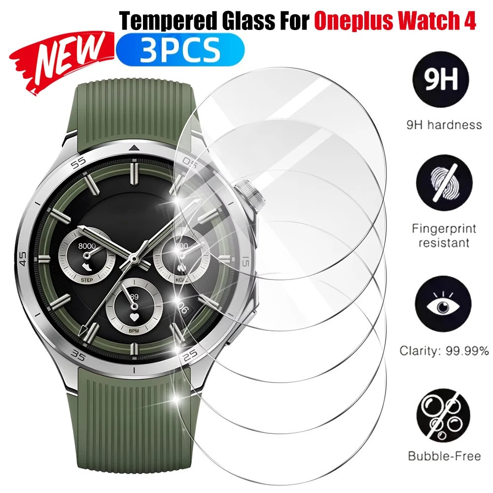 สําหรับ OnePlus นาฬิกา 4 3 2R 2 46 มม.43 มม.eSIM 3 ชิ้น HD ฟิล์มกระจกนิรภัยสําหรับ OnePlus Watch4 Wa