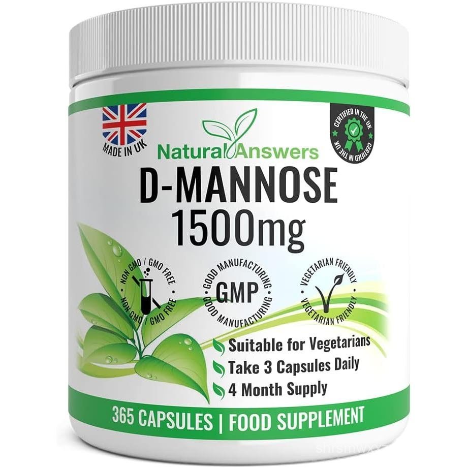 ดี-เมนโนส | แคปซูล 365 | Max Strength 1500 มก. ต่อเสิร์ฟ - Precision DMannose - แคปซูลมังสวิรัติไม่ใ