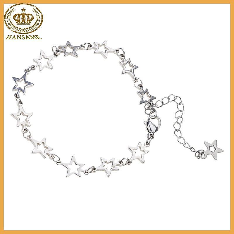 HAN Link Chain Bracelets Fashion Grunge Jewelry กําไลข้อมือแบบปรับได้ Y2K Jewelry