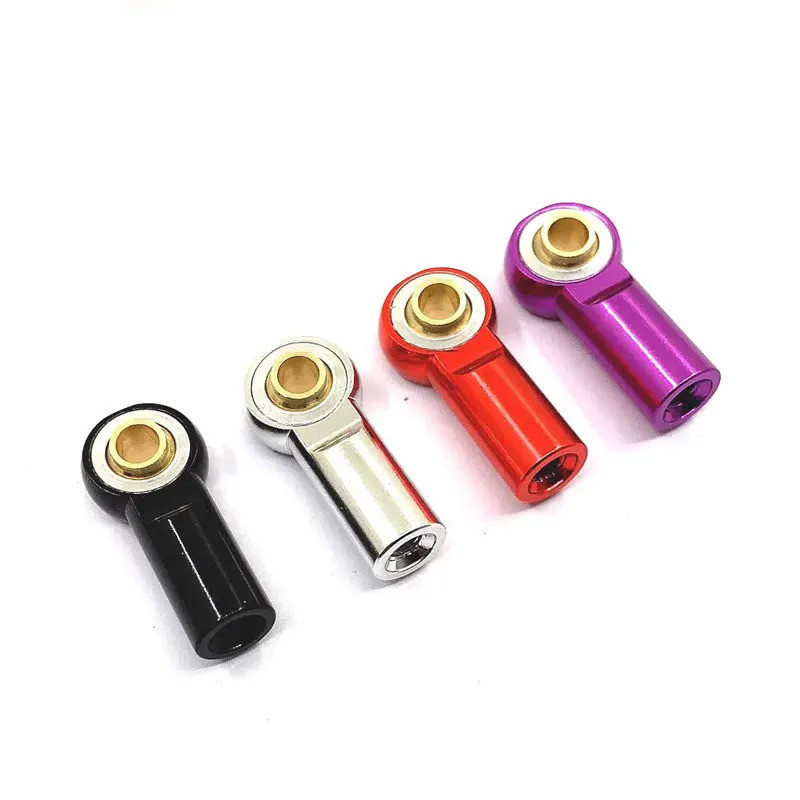 10 ชิ้นโลหะ M3 อลูมิเนียม Link Tie Rod End Ball Joint สําหรับ 1/10 RC รถ Crawler AXIAL SCX10 D90 D11