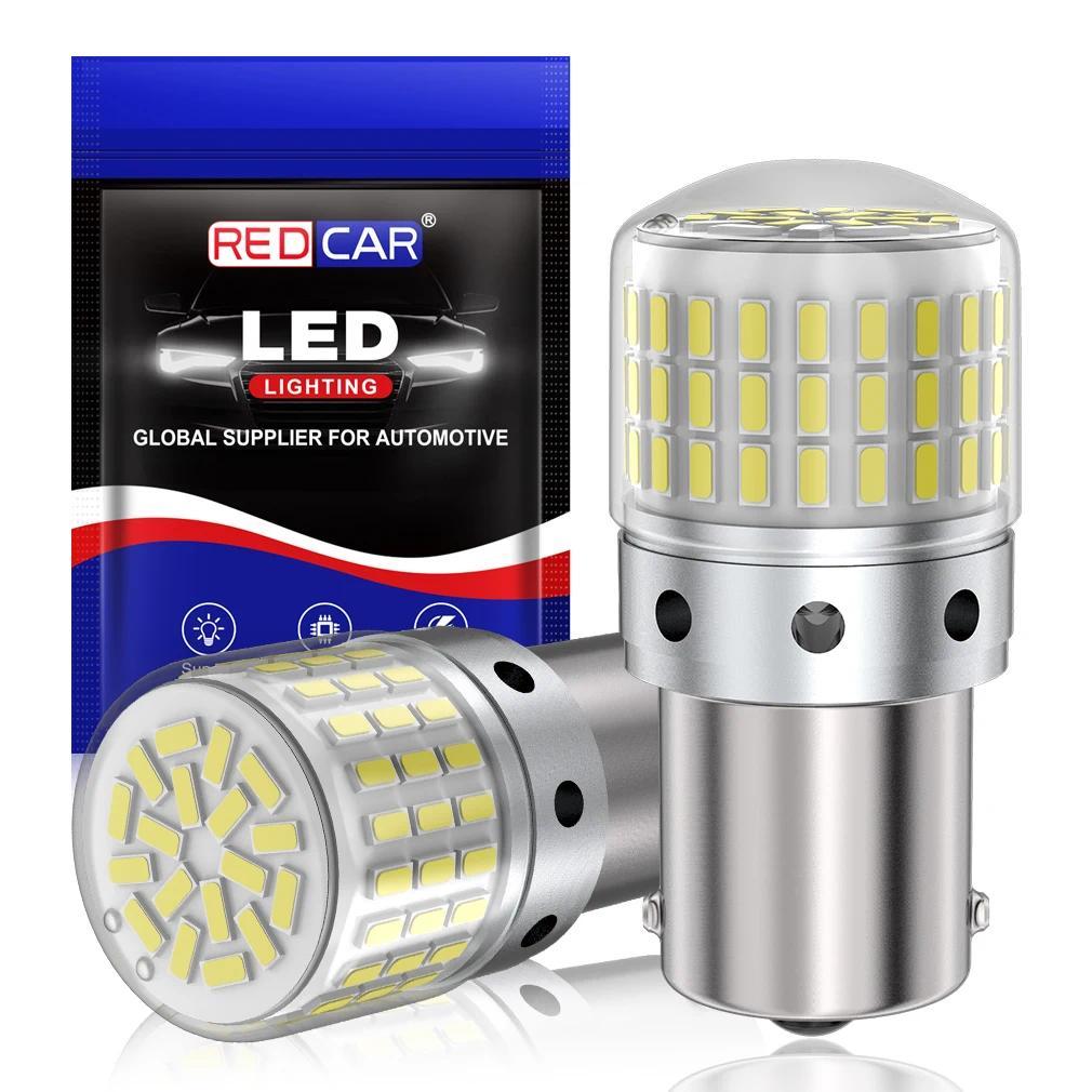 e2ชิ้น BAU15S LED P21W 3000LM 1156 BA15S PY21W W21W P21 7440/5W 1157 T20 BAY15D 7443เลี้ยว3157หลอดไฟ