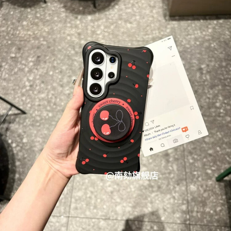 เหมาะสําหรับ Samsung s26ultra เคสโทรศัพท์แม่เหล็กสไตล์ใหม่ s25u เคสป้องกัน Super Nice Shock-proof s24plus พร้อมขายึด s23u เฉพาะ Xiaomi 15u น่ารัก 14Pro ขายร้อน High-end หญิง