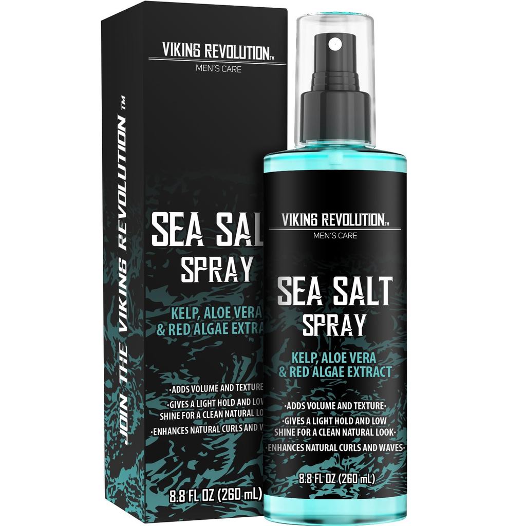 Viking Revolution Mens Sea Salt Spray-Containing Kelp, Aloe Vera และสาหร่ายสีแดง Extract Hair Type S