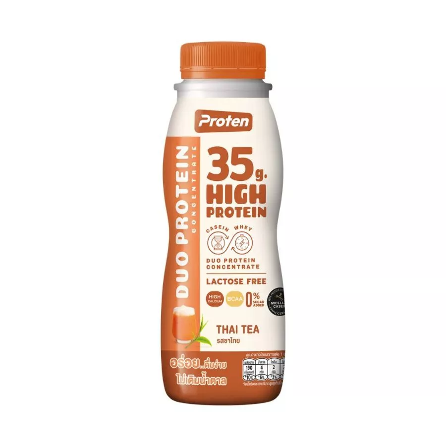 โปรเท็น นมโปรตีนสูง35กรัมรสชาไทย Proten High Protein 35g Thai Tea 350ml.