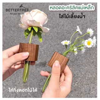 หลอดอะคิลิคแม่เหล็ก แจกัน ของตกแต่งบ้าน