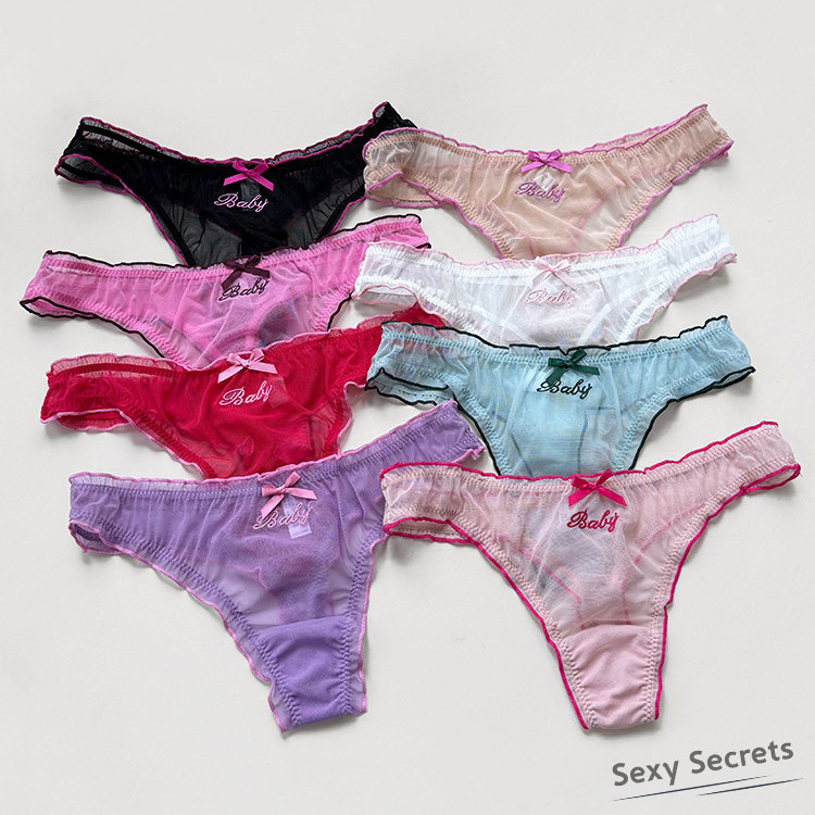 Sexy secrets⚜️⚜️ กางเกงชั้นในสตรี กางเกงชั้นในทรงบิกินี่ 🩲🩲 ยืดหยุ่นสูง ประดับโบว์ ดีไซน์สวย ราคาถูก พร้อมส่ง