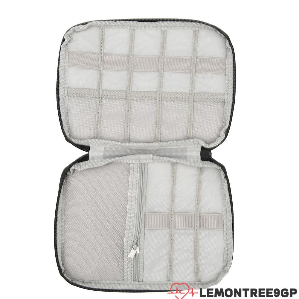 LEMONTREE9GP 2 ชิ้น Travel Cable Organizer, แบบพกพามัลติฟังก์ชั่ Electronics Organizer กระเป๋า,แบบพก