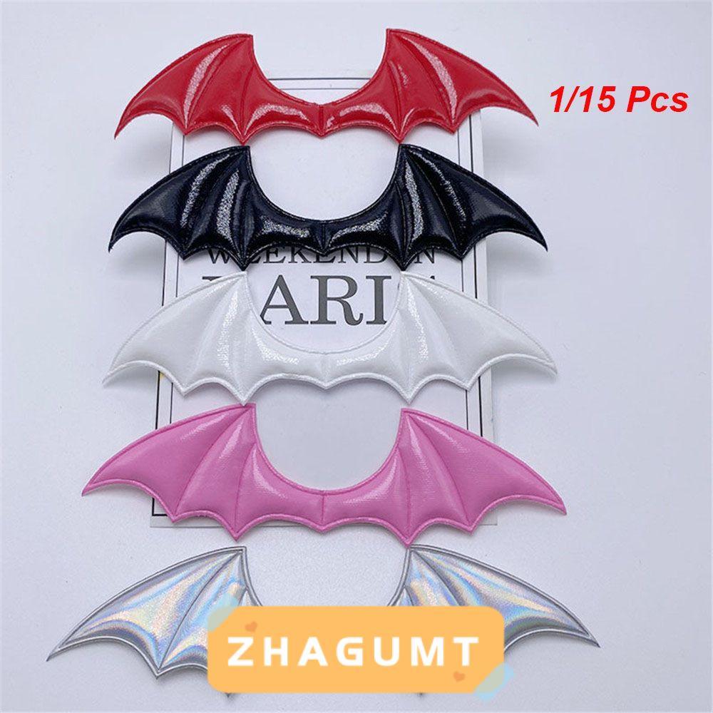 ZHAGUMT366KB 15 ชิ้น Demon Bat Wings กิ๊บติดผมตกแต่ง DIY เครื่องประดับฮาโลวีนเครื่องแต่งกายเบาะ