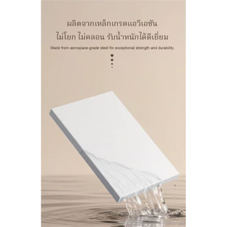 【ตู้อ่างล้างหน้าสีไม้ธรรมชาติรุ่นใหม่】แบบกันน้ำสำหรับห้องน้ำ ทำจากเหล็กเกรดการบิน มีมุมตู้โค้งมนใช้งานปลอดภัยมากขึ้น