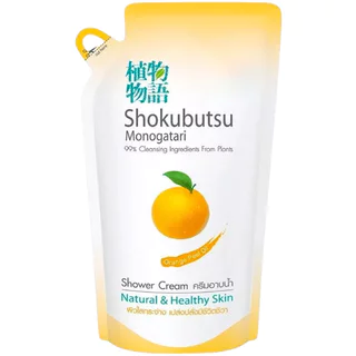 FernnyBaby โชกุบุสซี โมโนกาตาริ ชนิดถุง Shokubutsu Monogatari 400ML สูตร ครีมอาบน้ำโชกุบุสสึ ถุง สีส้ม 400 มล.