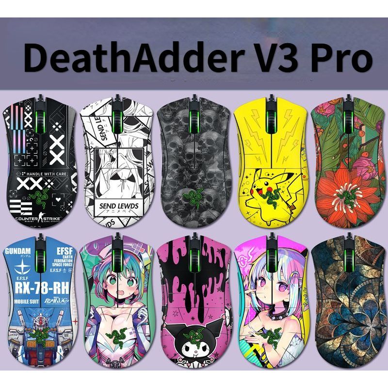 Fits DeathAdder V3 Pro mouse grips, matte texture, sweat-absorbing and anti-slip for DeathAdder V3 P