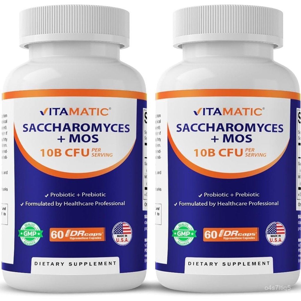 Vitamatic Saccharomyces Boulardii Probiotic 10B per Serving + Yeast Extract (MOS Yeast Fraction) 300