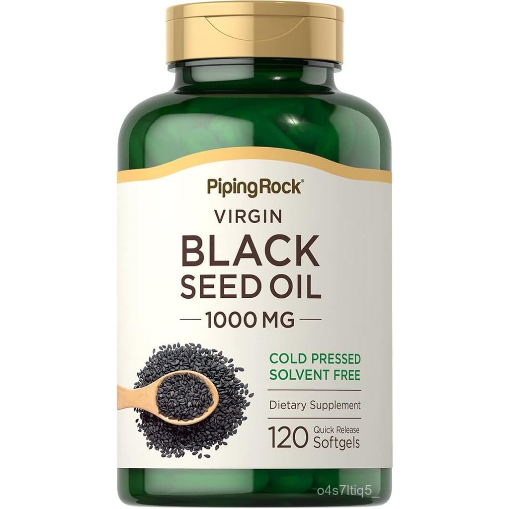 Piping Rock Black Seed Oil Softgel Capsules | 1000mg | 120 Pills | Cold Pressed Supplement | Nigella