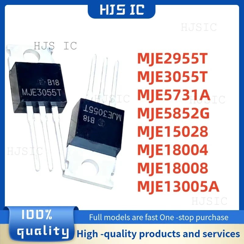5PCS MJE2955T MJE3055T MJE5731A MJE5852G MJE15028 MJE18004 MJE18008 MJE13005A TO-220 ขายส่ง field-Eเ