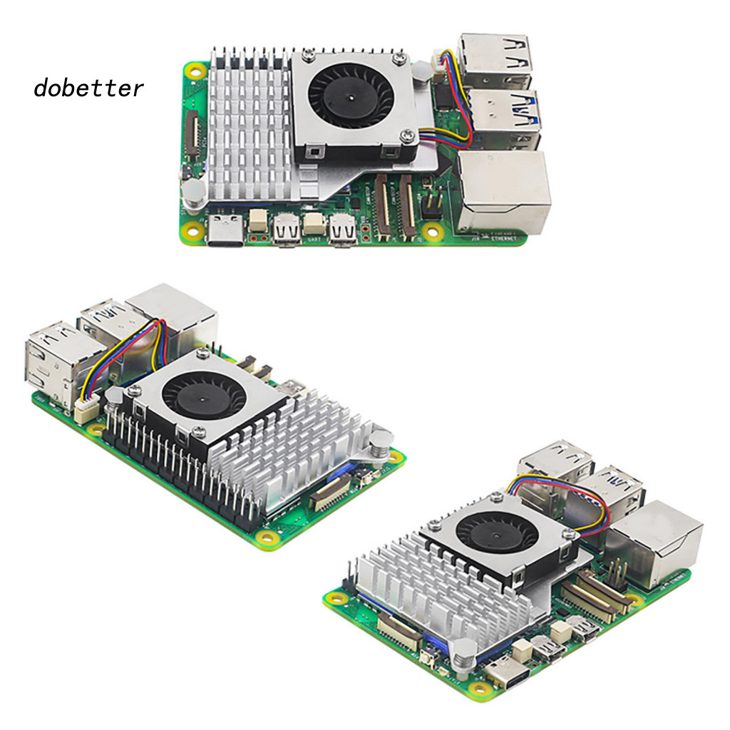 <Dobetter> Active Cooler with 4pin Pwm Fan Professional Active Cooler for Raspberry Pi 5 Aluminium A