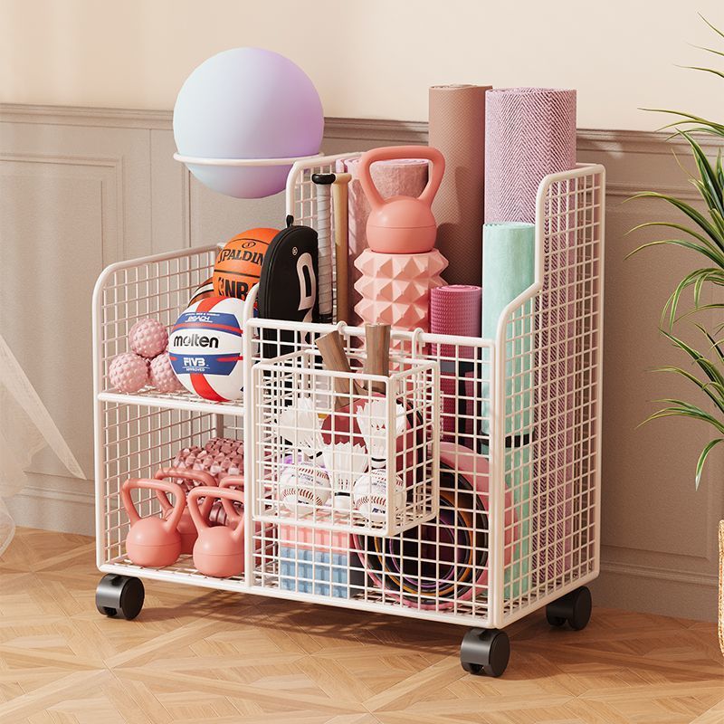 Storage rack for fitness equipment, home-use sports equipment, mobile badminton rackets, yoga equipm