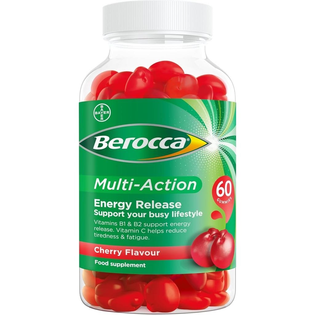 Beocka MultiAction Multi รวมถึง DM CA BComplex (B1 B2 B3 B6 B7 & B12) E for Women Men และ 60 Cherry 