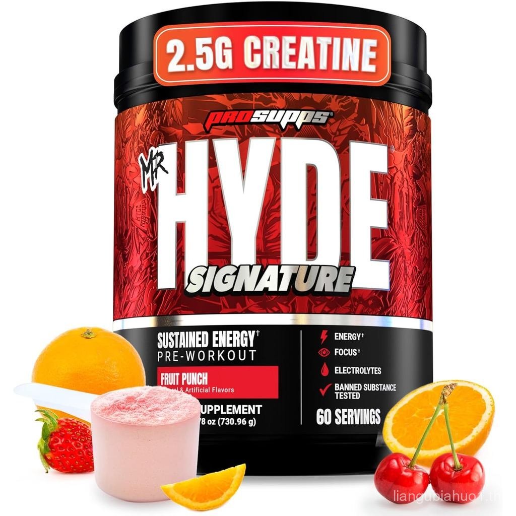 อุปกรณ์ประกอบฉากนาย Hyde Signature V2 Pre Workout Powder with Creatine Punch | Beta Alanine & Caffei