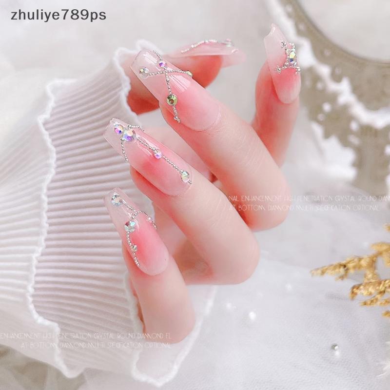 Zhuliye789ps] ผสม AB ด้านล่างแบนสี Rhinestone Shine เล็บอุปกรณ์เสริมเล็บ DIY เล็บอุปกรณ์เสริมตกแต่ง 