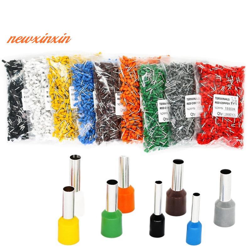 [NT-t] พรีเมี่ยม Tubular Crimp Terminals 1000 ชิ้น E0508 E7508 สําหรับประสิทธิภาพไฟฟ้ายาวนาน [ใหม่]