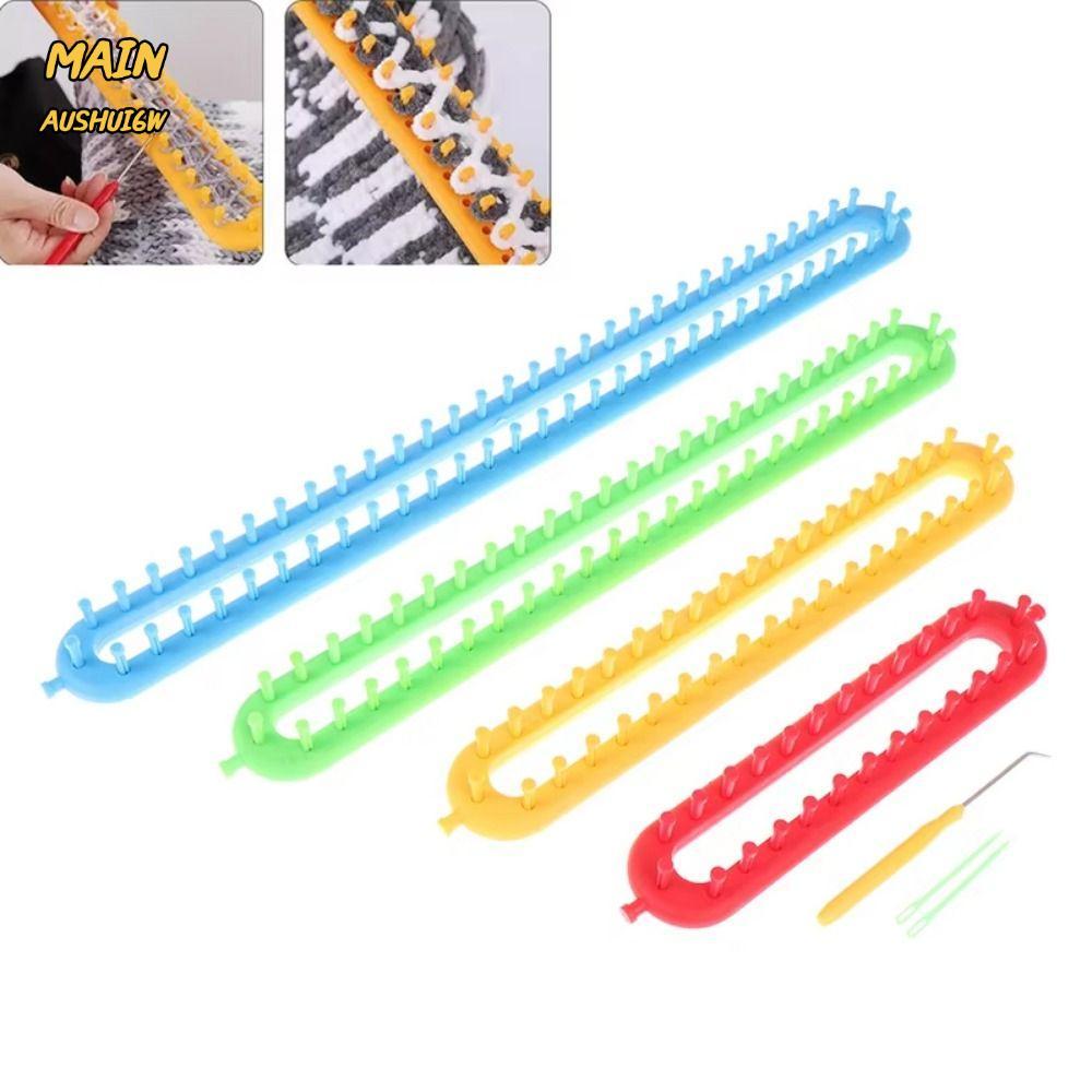 MAINAUSHUI6W DIY|เครื่องมือเย็บผ้า, 26/36/47/58 ซม.Handmade Craft Weaving Loom ชุดถัก, สี่เหลี่ยมผืน