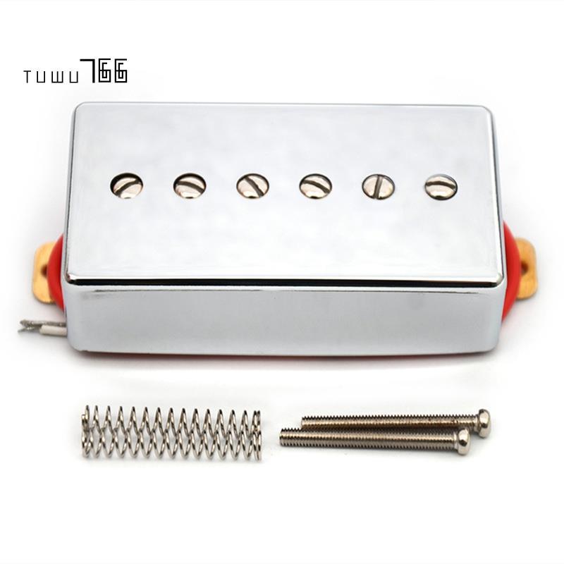 [tuwu766]P90 สไตล์กีตาร์ไฟฟ้า Humbucker-Sized Single Coil Pickup พร้อมสกรูปรับได้ 6 ตัว 50 มม.