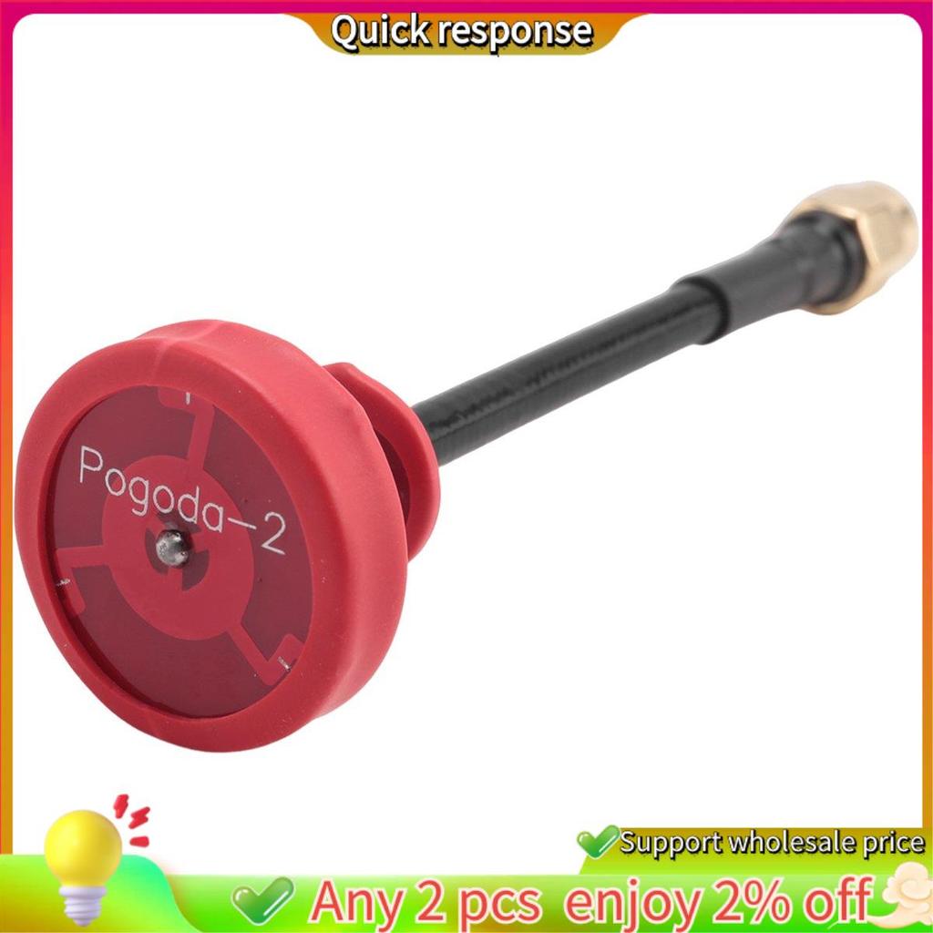 ในสต็อก-1 ชิ้นสําหรับ Pagoda 2 5.8G Omnidirectional Omni FPV Flat Panel Pagoda Antenna 80Mm 50W Red 