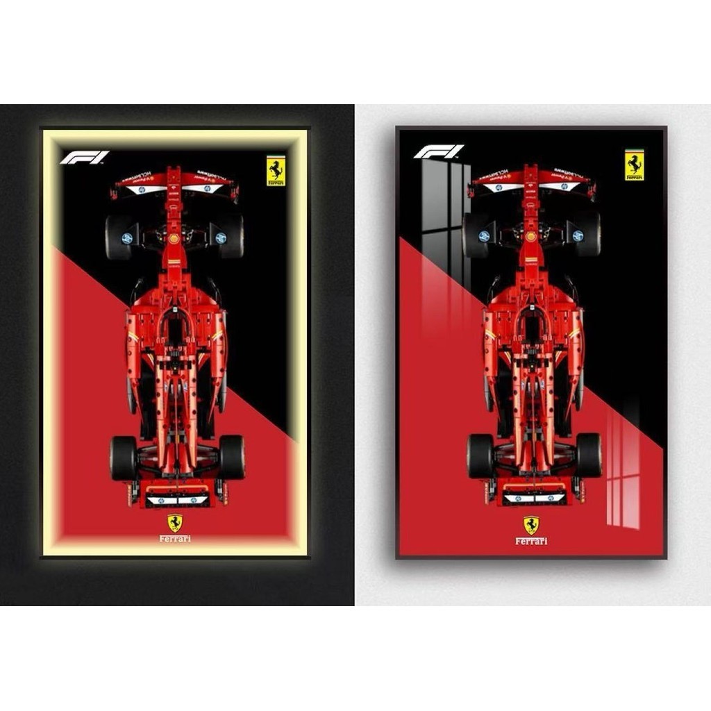 กรอบแสดงรถ RC สูตร 1 กรอบอิฐขนาดใหญ่กรอบ Koleksi F1 RC และอิฐ F1