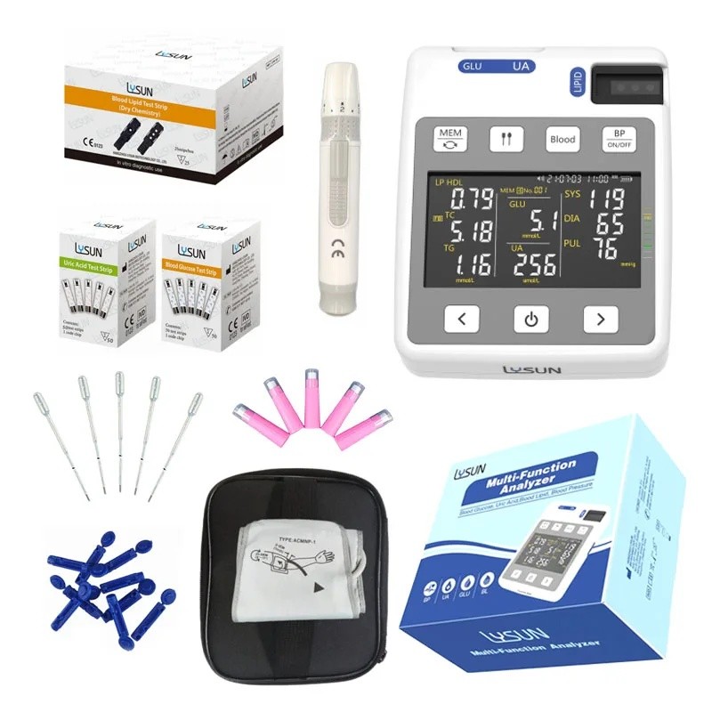 G8Q9 LYSUN อุปกรณ์ในครัวเรือน Multi-Function Analyzer Meter เลือดกลูโคส Lipid Renal Function Class I