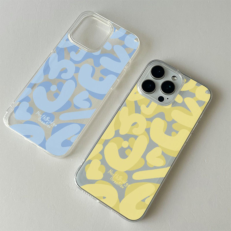 เคส iphone 16 17 Pro Max 7 8 Plus 12 13 14 15 11 XR XSMAX เคสโทรศัพท์ใสพร้อมกราฟฟิตีสีสันสดใส