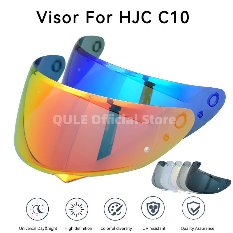 สําหรับ HJC C10 visor เปลี่ยนเลนส์หมวกกันน็อครถจักรยานยนต์ของ HJC C10 Anti-UV Anti-Scratch กันฝุ่น W